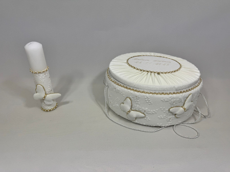 Trusou botez la cufar din catifea si lumanare Glamour [6]