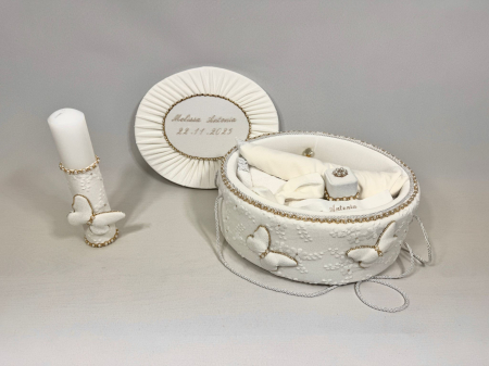 Trusou botez la cufar din catifea si lumanare Glamour [4]