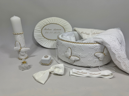 Trusou botez la cufar din catifea si lumanare Glamour [1]