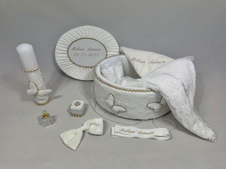 Trusou botez la cufar din catifea si lumanare Glamour [2]