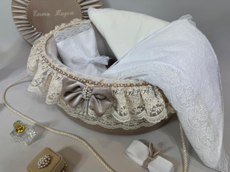 Trusou botez la cufar din catifea si lumanare Glamour [4]