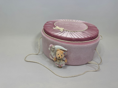 Trusou botez la cufar din catifea si lumanare Luxury [5]