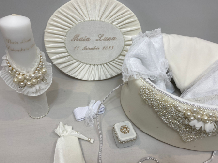 Trusou botez la cufar din catifea si lumanare Glamour [2]