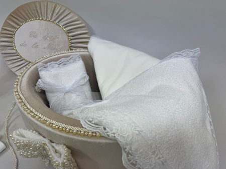 Trusou botez la cufar din catifea si lumanare Glamour [2]