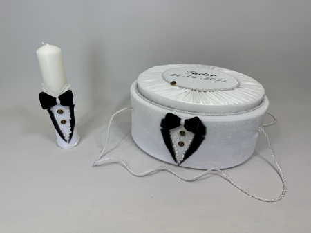 Trusou botez la cufar din catifea si lumanare Deluxe [5]