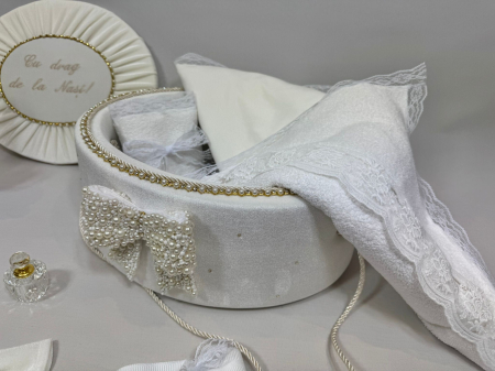 Trusou botez la cufar din catifea si lumanare Glamour [3]