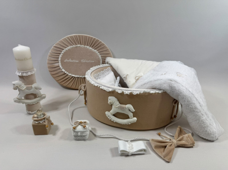 Trusou botez la cufar din catifea si lumanare Exclusive [2]