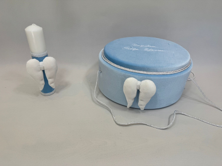 Trusou botez la cufar din catifea si lumanare Exclusive [5]