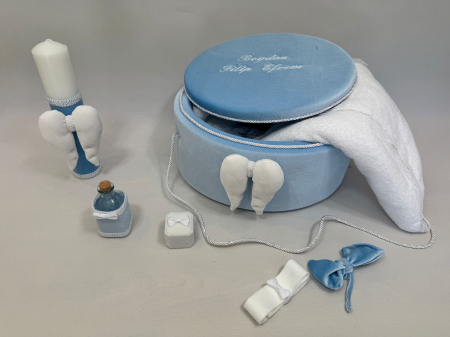 Trusou botez la cufar din catifea si lumanare Exclusive [4]