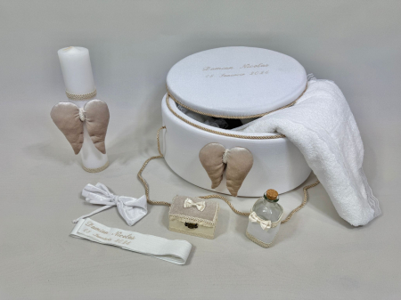 Trusou botez la cufar din catifea si lumanare Exclusive [4]