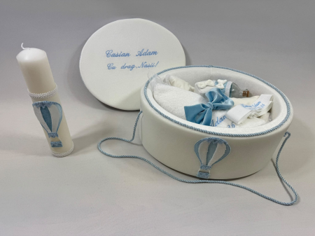 Trusou botez la cufar din catifea si lumanare Exclusive [2]