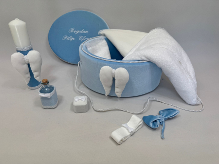 Trusou botez la cufar din catifea si lumanare Exclusive [1]