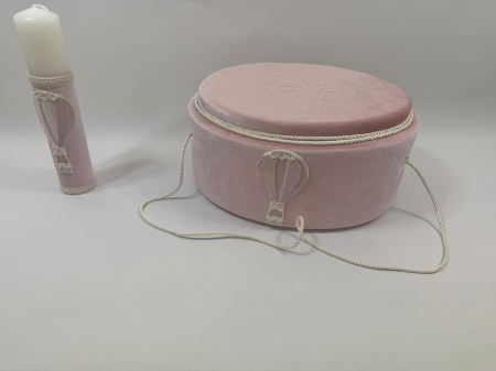 Trusou botez la cufar din catifea si lumanare Exclusive [5]