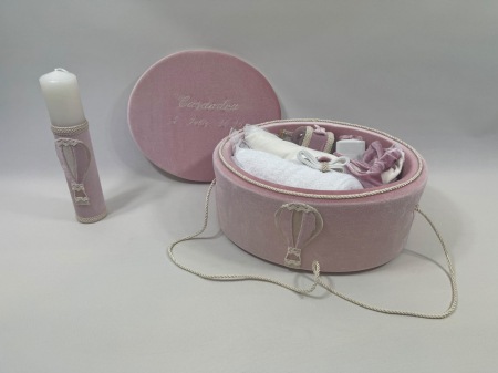 Trusou botez la cufar din catifea si lumanare Exclusive [3]