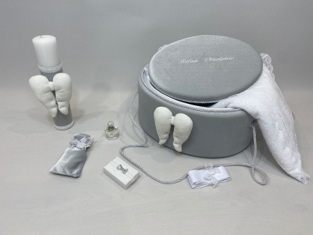 Trusou botez la cufar din catifea si lumanare Exclusive [3]