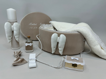 Trusou botez la cufar din catifea si lumanare Exclusive [1]