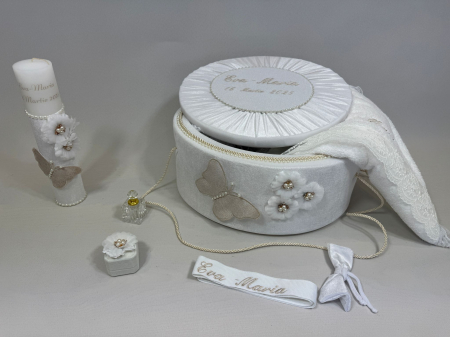 Trusou botez la cufar din catifea si lumanare  Elegance [4]