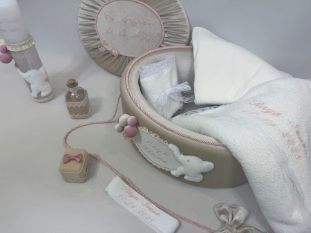 Trusou botez la cufar din catifea si lumanare Luxury [3]