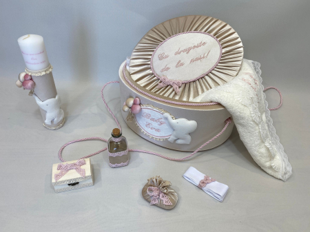 Trusou botez la cufar din catifea si lumanare Luxury [2]