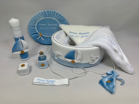 Trusou botez la cufar din catifea si lumanare Luxury [1]