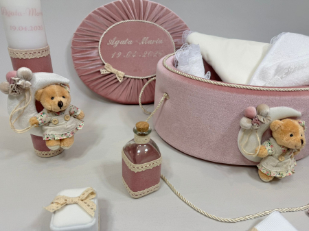 Trusou botez la cufar din catifea si lumanare Luxury [2]