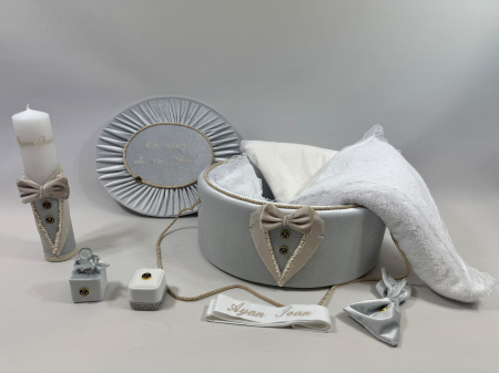 Trusou botez la cufar din catifea si lumanare Luxury [1]