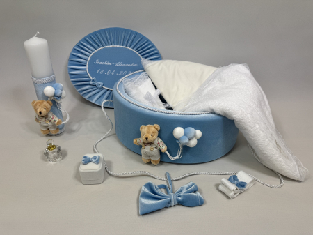 Trusou botez la cufar din catifea si lumanare Premium [1]