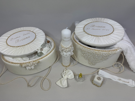 Set trusou botez cu lumanare+ Set prima baita Glamour [3]