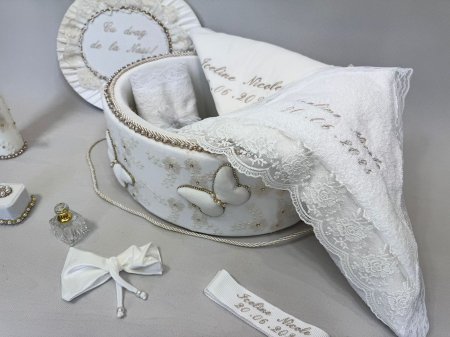 Trusou botez la cufar din catifea si lumanare Glamour [4]