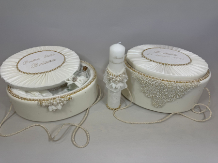 Set trusou botez cu lumanare+ Set prima baita Glamour [7]