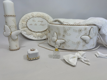 Trusou botez la cufar din catifea si lumanare Glamour [1]