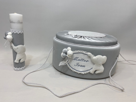 Trusou botez la cufar din catifea si lumanare  Luxury [5]