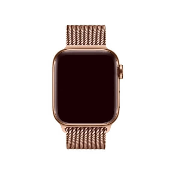 Bratara Apple Watch Milanese Loop Gold Rose cu prindere magnetica 45/44/42mm [3]
