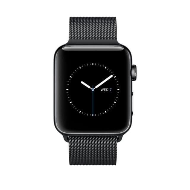 Bratara pentru Apple Watch, neagra, eleganta, din din otel inoxidabil, compatibila cu iWatch seria 3 38mm, seria 4 40mm, seria 5 40mm, seria SE 40mm, seria 6 40mm sau seria 7 41mm [6]