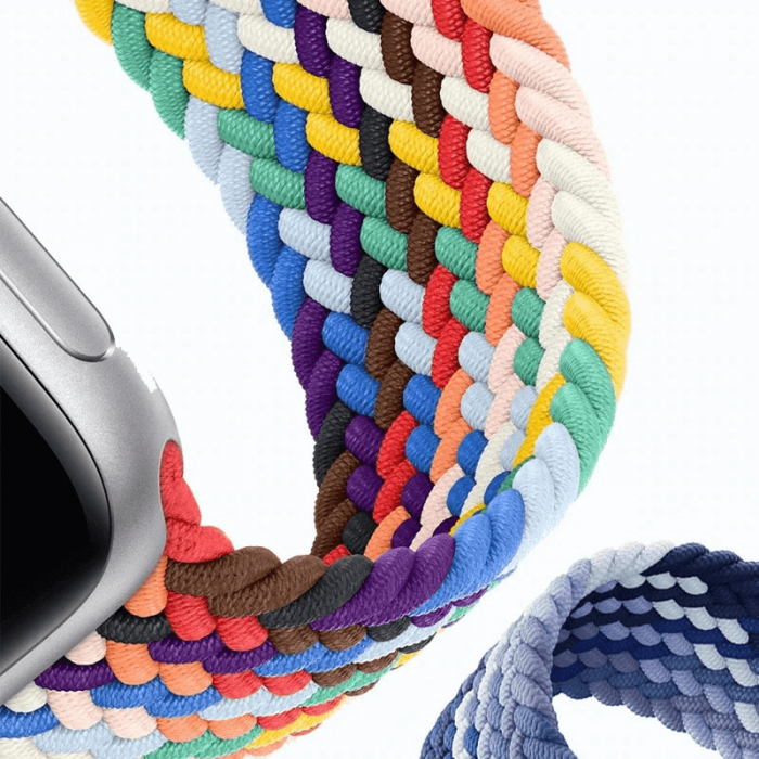 Curea pentru Apple Watch, sport braided loop, din nylon(material textil), compatibila cu iWatch seria 3 38mm, seria 4 40mm, seria 5 40mm, seria SE 40mm, seria 6 40mm sau seria 7 41mm [3]