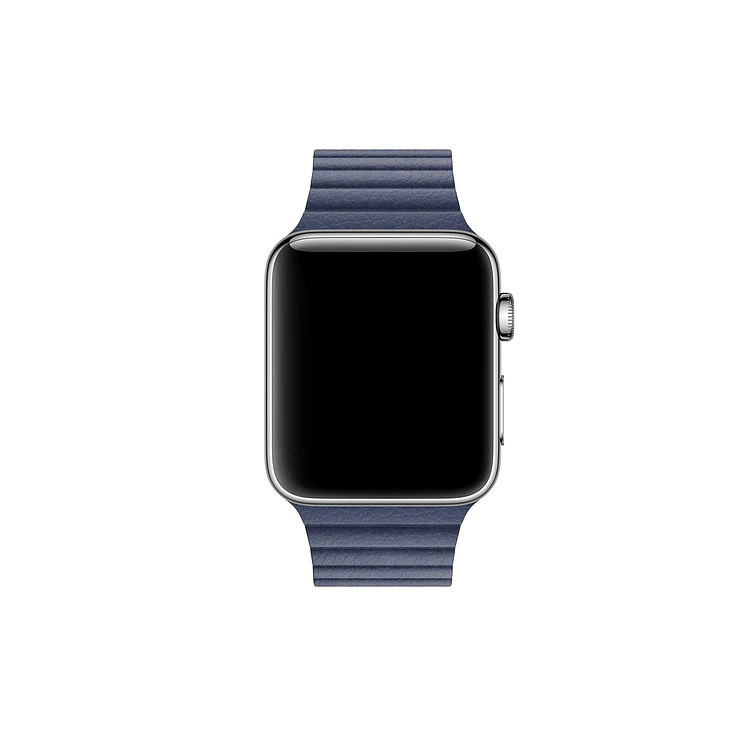 Curea pentru Apple Watch, eleganta, din piele albastra, cu prindere magnetica, compatibila cu iWatch seria 3 42mm, seria 4 44mm, seria 5 44mm, seria SE 44mm, seria 6 44mm sau seria 7 45mm [6]
