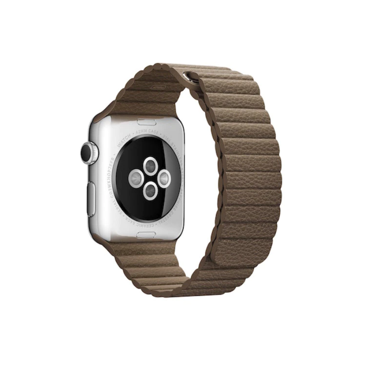 Curea pentru Apple Watch, eleganta, din piele maro, cu prindere magnetica, compatibila cu iWatch seria 3 42mm, seria 4 44mm, seria 5 44mm, seria SE 44mm, seria 6 44mm sau seria 7 45mm [4]