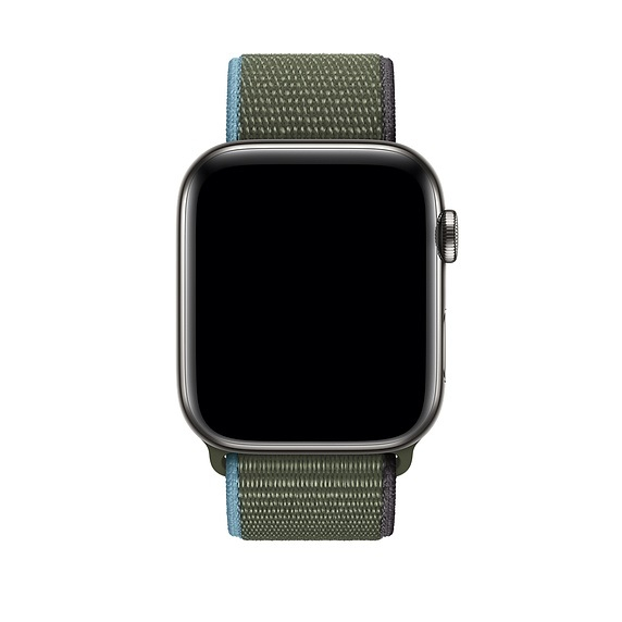 Curea pentru Apple Watch, sport loop, verde, din nylon(material textil), compatibila cu iWatch seria 3 42mm, seria 4 44mm, seria 5 44mm, seria SE 44mm, seria 6 44mm sau seria 7 45mm [3]