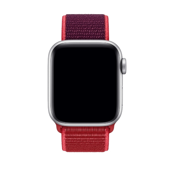 Curea pentru Apple Watch, sport loop, rosie, din nylon(material textil), compatibila cu iWatch seria 3 38mm, seria 4 40mm, seria 5 40mm, seria SE 40mm, seria 6 40mm sau seria 7 41mm [3]