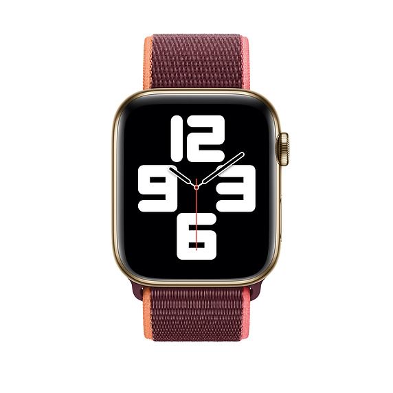 Curea pentru Apple Watch, sport loop, visinie, din nylon(material textil), compatibila cu iWatch seria 3 38mm, seria 4 40mm, seria 5 40mm, seria SE 40mm, seria 6 40mm sau seria 7 41mm [3]