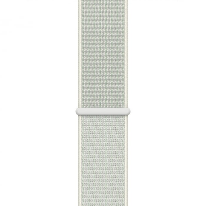 Curea pentru Apple Watch, sport loop, alba gri, din nylon(material textil), compatibila cu iWatch seria 3 42mm, seria 4 44mm, seria 5 44mm, seria SE 44mm, seria 6 44mm sau seria 7 45mm [1]