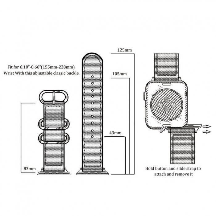 Curea pentru Apple Watch, sport loop, rosie, din nylon(material textil), compatibila cu iWatch seria 3 38mm, seria 4 40mm, seria 5 40mm, seria SE 40mm, seria 6 40mm sau seria 7 41mm [6]