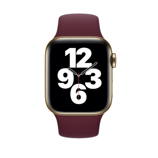 Curea sport pentru Apple Watch, visinie, din silicon, compatibila cu iWatch seria 3 38mm, seria 4 40mm, seria 5 40mm, seria SE 40mm, seria 6 40mm sau seria 7 41mm [3]