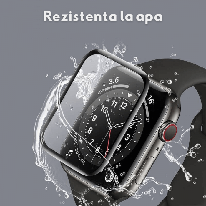Folie de protectie, full glue, full cover, flexibila si rezistenta, potrivita pentru Apple Watch Seria 7 41mm [8]