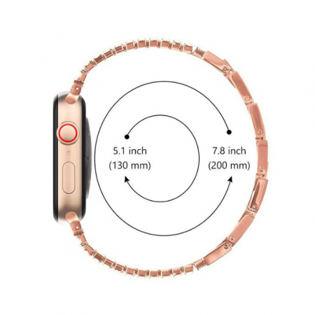 Bratara Apple Watch Luxury Charms Rose 38/40mm [9]