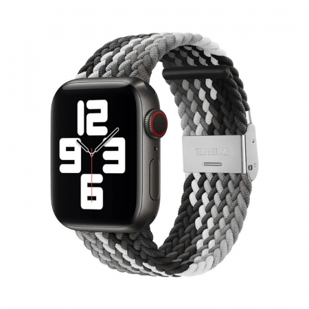 Curea pentru Apple Watch, sport loop, din nylon(material textil), compatibila cu iWatch seria 3 42mm, seria 4 44mm, seria 5 44mm, seria SE 44mm, seria 6 44mm sau seria 7 45mm [0]