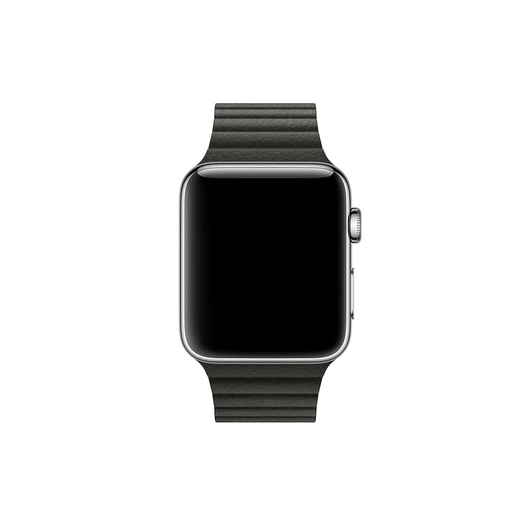 Curea pentru Apple Watch, eleganta, din piele neagra, cu prindere magnetica, compatibila cu iWatch seria 3 42mm, seria 4 44mm, seria 5 44mm, seria SE 44mm, seria 6 44mm sau seria 7 45mm [6]