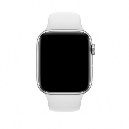 Curea sport pentru Apple Watch, din silicon alb, compatibila cu iWatch seria 3 38mm, seria 4 40mm, seria 5 40mm, seria SE 40mm, seria 6 40mm sau seria 7 41mm [2]