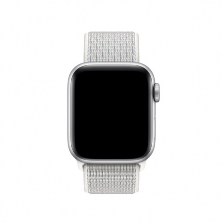 Curea pentru Apple Watch, sport loop, alba, din nylon(material textil), compatibila cu iWatch seria 3 38mm, seria 4 40mm, seria 5 40mm, seria SE 40mm, seria 6 40mm sau seria 7 41mm [2]