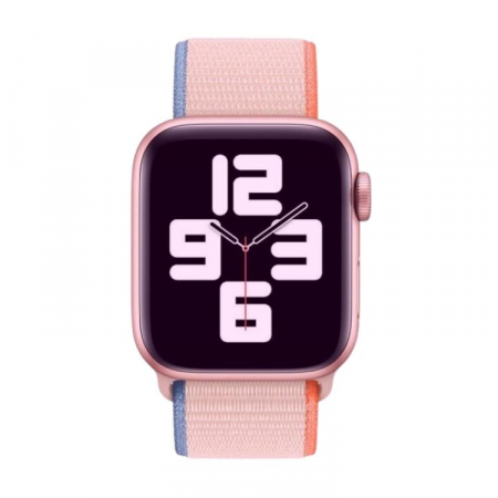 Curea pentru Apple Watch, sport loop, rose, din nylon(material textil), compatibila cu iWatch seria 3 38mm, seria 4 40mm, seria 5 40mm, seria SE 40mm, seria 6 40mm sau seria 7 41mm [2]
